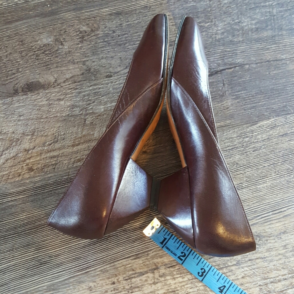 Vintage Christian Dior brown leather shoes women slip on size 38 luxury casual - Picture 4 of 8